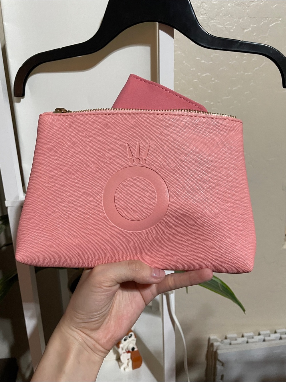 Pandora Soft Pink Textured Zip Cosmetic Pouch